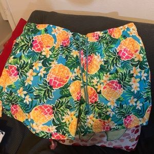 Men’s Hawaiian Print Swim Trunks